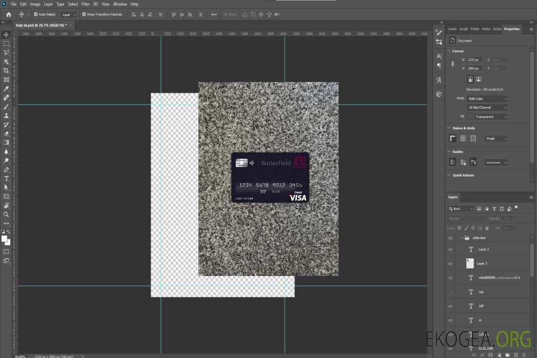 Photolook de la carte visa bancaire Butterfield de la Barbade avant template Photolook de la carte visa bancaire Butterfield de la Barbade avant template